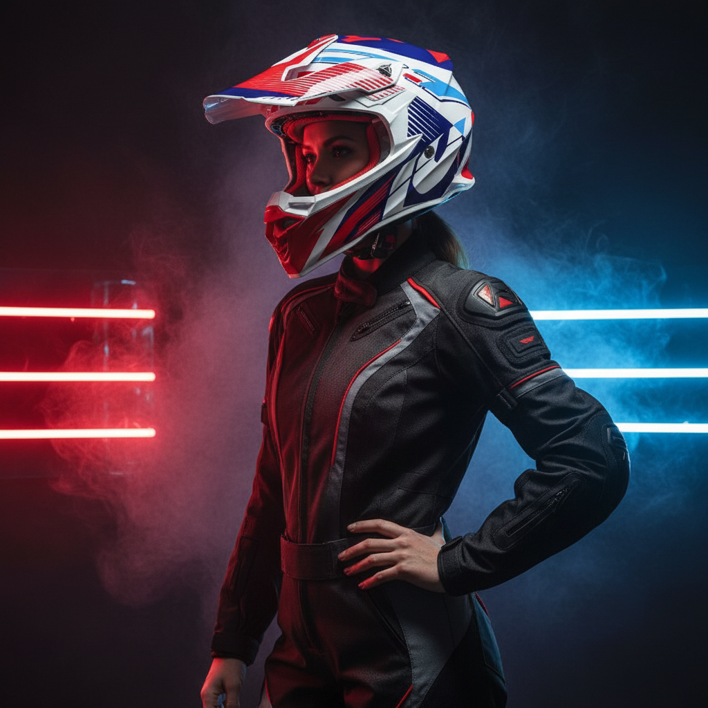 Givi 60.1 Fresh Cross Rosso/Blu/Bianco – Casco Integrale Off-Road ECE 22.06 Casco Cross - Moon Bike - Vista 15