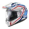 Givi 80.1 Apex H801FAXLR casco integrale bianco/blu/rosso – vista di tre quarti anteriore