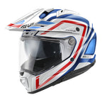 Givi 80.1 Apex H801FAXLR casco integrale bianco/blu/rosso – vista di tre quarti anteriore