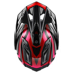 Givi 80.1 Apex H801FAXXB casco integrale bordeaux/titanio/rosso/nero – vista dall'alto