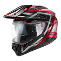 Givi 80.1 Apex H801FAXXB casco integrale bordeaux/titanio/rosso/nero – vista di tre quarti anteriore