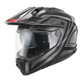 Givi 80.1 Apex H801FAXBR casco integrale nero opaco/titanio/rosso – vista di tre quarti anteriore