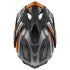 Givi 80.1 Apex H801FAXTE casco integrale titanio opaco/nero/arancio – vista dall'alto
