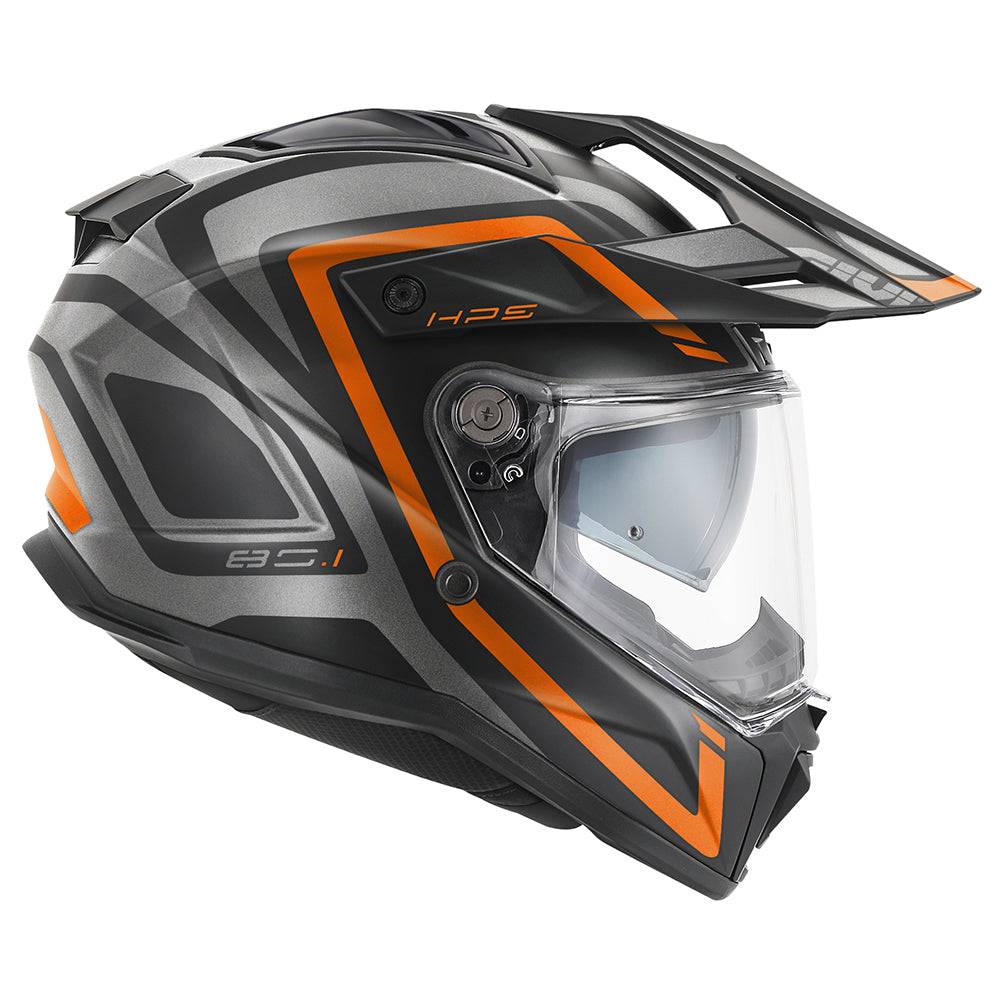 Givi 80.1 Apex H801FAXTE casco integrale titanio opaco/nero/arancio – vista laterale opposta
