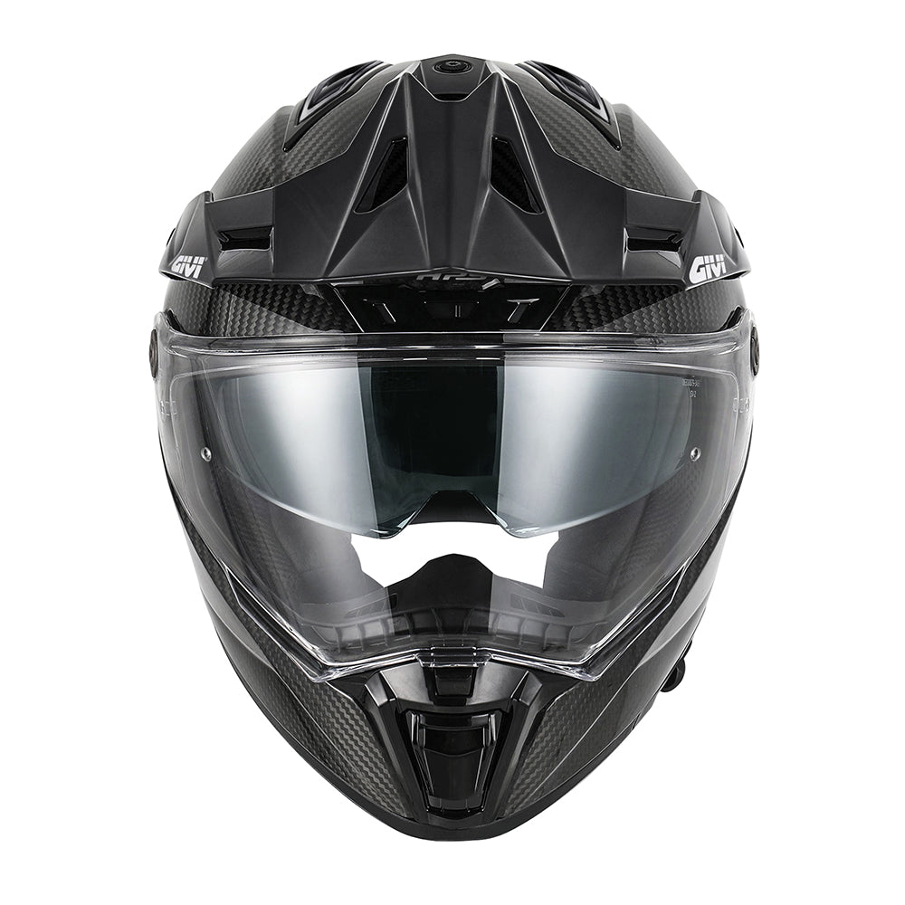 Givi 80.1 Carbon H801CCRSD casco integrale carbonio lucido – vista frontale