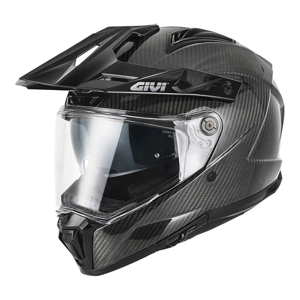 Givi 80.1 Carbon H801CCRSD casco integrale carbonio lucido – vista di tre quarti anteriore