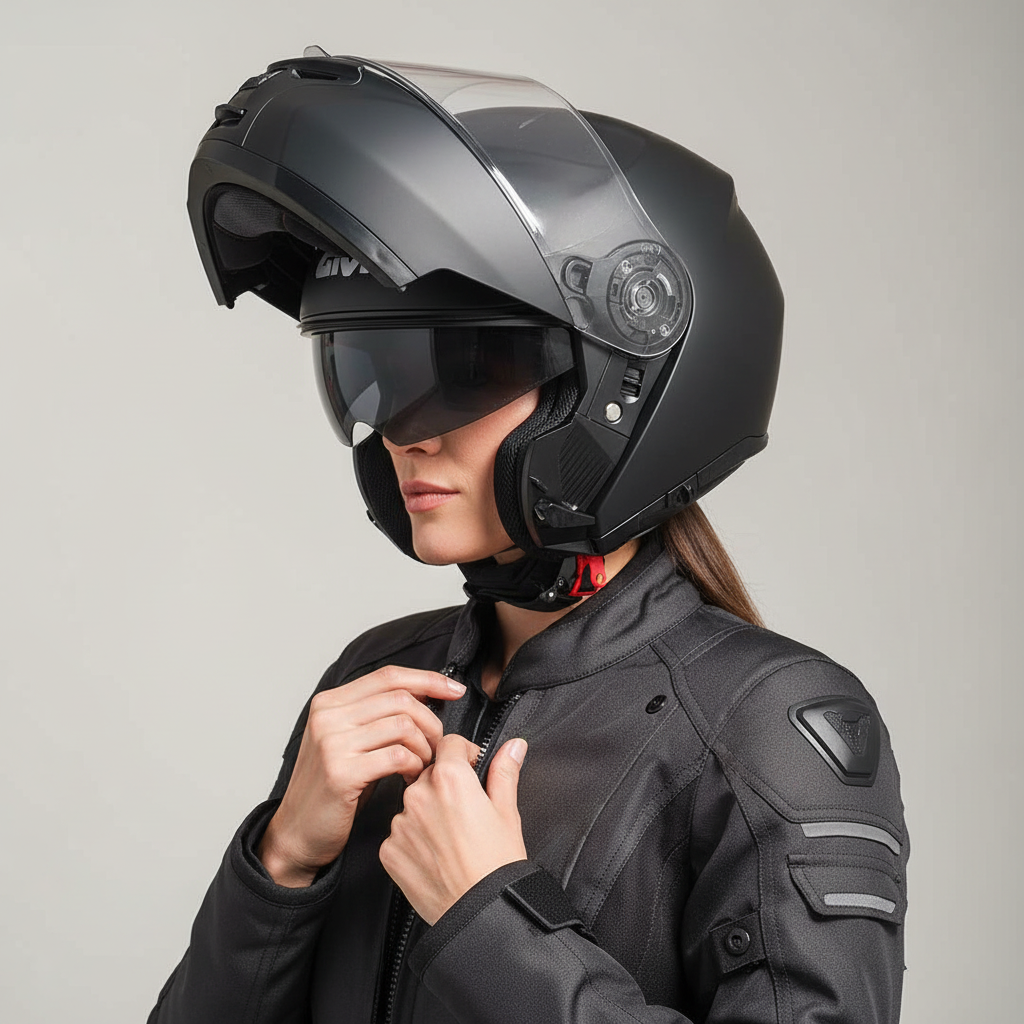 Givi X.20 Expedition Nero Opaco – Casco Modulare P/J ECE 22.05 - Moon Bike - Vista 12