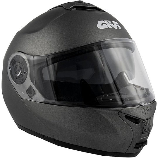 Givi X.20 Expedition Titanio Opaco - mentoniera alzata