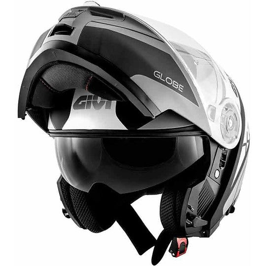 Givi X.21 Challenger Globe Nero Opaco Titanio - casco modulare vista frontale