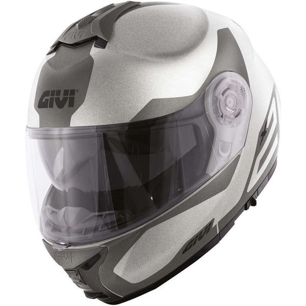 Givi X.21 Challenger Spirit Argento Grigio Opaco - casco modulare vista frontale