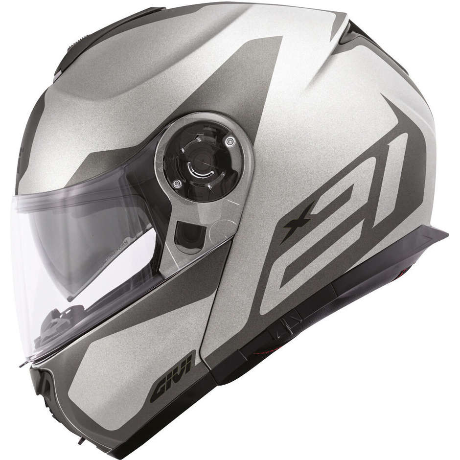 Givi X.21 Challenger Spirit Argento Grigio Opaco - vista laterale