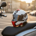 Givi X.21 Challenger Spirit Bianco/Rosso – Casco Modulare P/J ECE 22.05 - Moon Bike - Vista 11