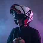 Givi X.21 Challenger Spirit Bianco/Rosso – Casco Modulare P/J ECE 22.05 - Moon Bike - Vista 14