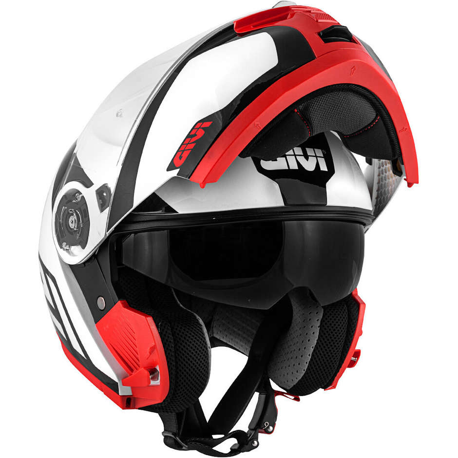 Givi X.21 Challenger Spirit Bianco Rosso - vista posteriore