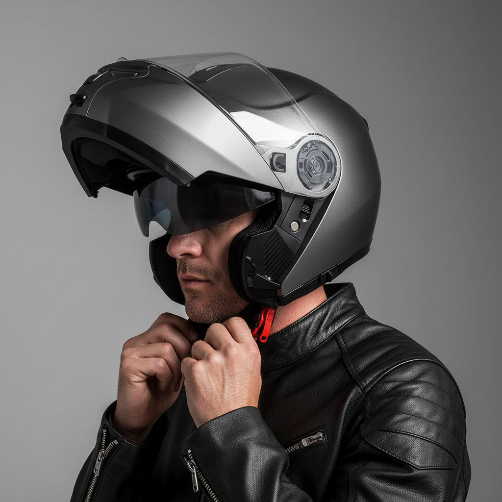 Givi X21 EVO Solid Titanio Opaco – Casco Modulare P/J ECE 22.06 - Moon Bike - Vista 7