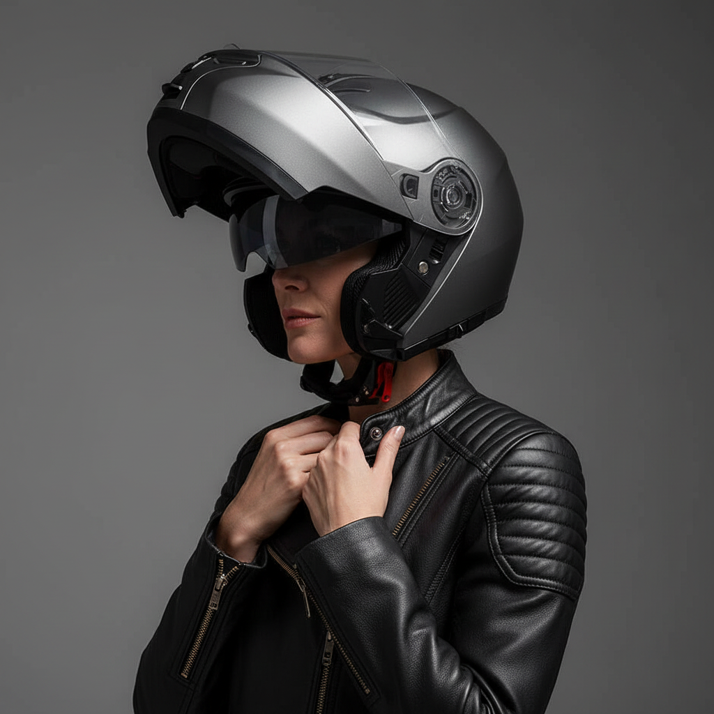 Givi X21 EVO Solid Titanio Opaco – Casco Modulare P/J ECE 22.06 - Moon Bike - Vista 8