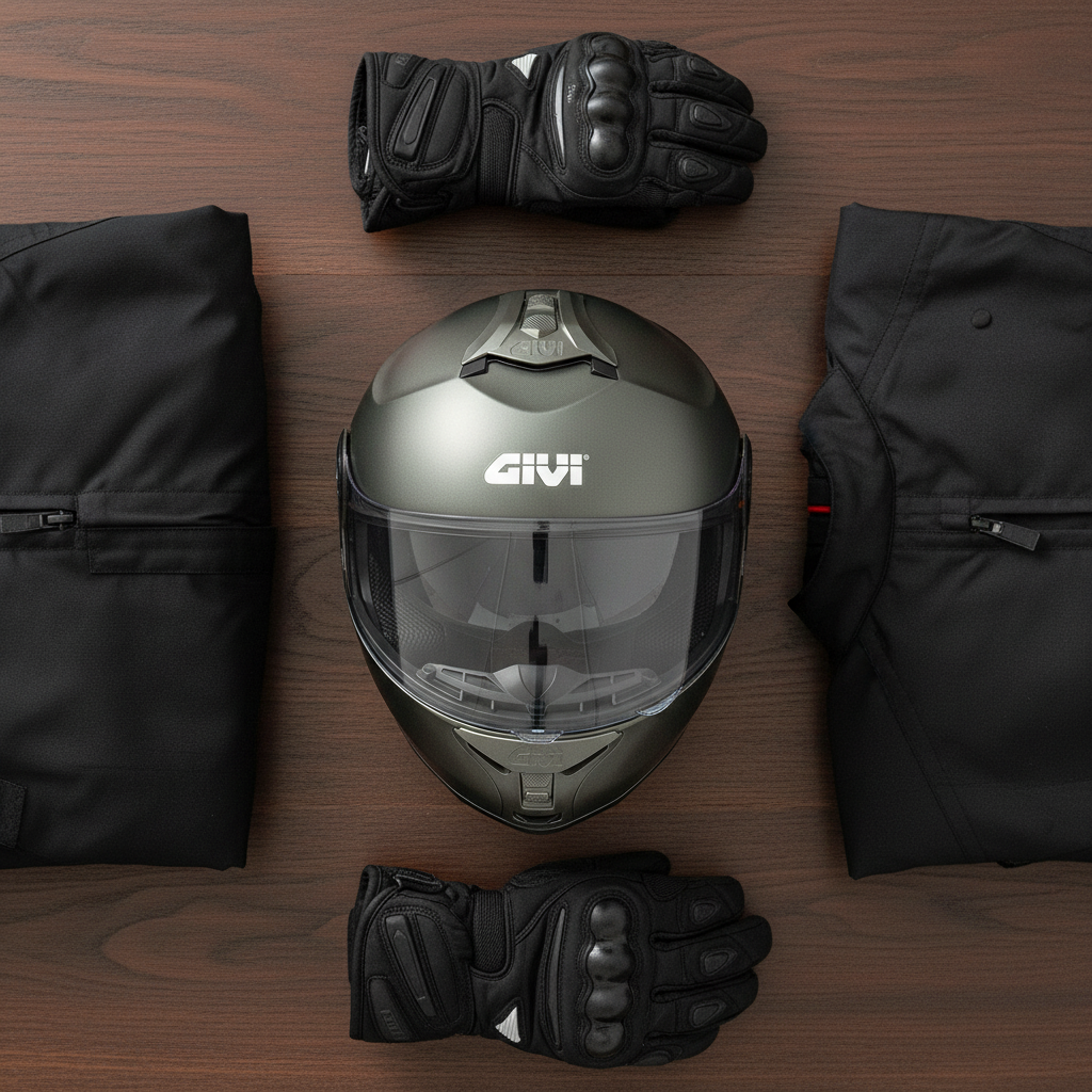 Givi X21 EVO Solid Titanio Opaco – Casco Modulare P/J ECE 22.06 - Moon Bike - Vista 6