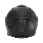Retro del casco Givi X25 Solid Color nero opaco, con estrattore posteriore e marchio Givi tono su tono