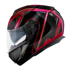 Givi X26 Square HX26FQRXB casco modulare bordeaux/nero/titanio/oro – vista laterale