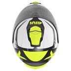 Givi X27 Dimension HX27FDMWY casco modulare bianco/nero opaco/giallo fluo – vista dall'alto