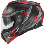 Givi X.27 Sector Nero/Titanio/Rosso - casco modulare vista laterale