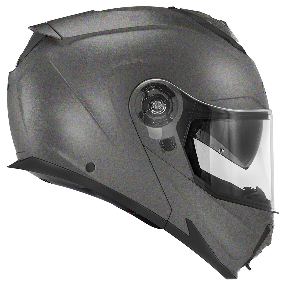 Givi X27 Solid Color HX27BG768 casco modulare titanio opaco – vista laterale opposta