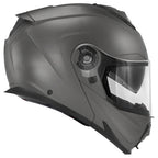 Givi X27 Solid Color HX27BG768 casco modulare titanio opaco – vista laterale opposta
