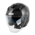 Givi X31 Carbon Solid Color HX31CCRSD casco jet carbonio lucido – vista di tre quarti anteriore