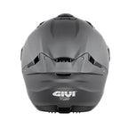 Givi X31 Fiber Solid Color HX31SG768 casco jet titanio opaco – vista posteriore