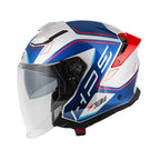 Givi X31 Impact HX31FMPWL casco jet bianco/blu/rosso – vista laterale