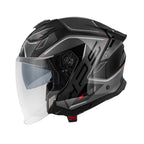 Givi X31 Impact HX31FMPBS casco jet nero/titanio/argento – vista laterale