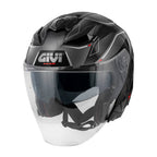 Givi X31 Impact HX31FMPBS casco jet nero/titanio/argento – vista di tre quarti anteriore