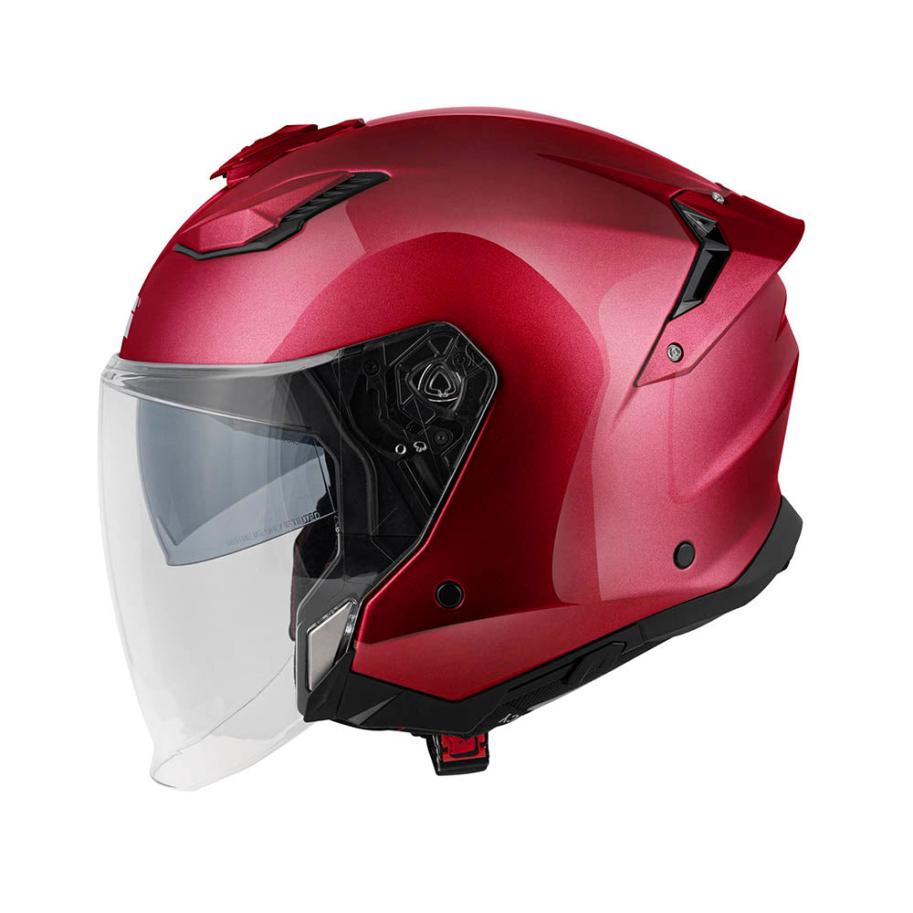 Givi X31 Solid Color HX31BR366 casco jet bordeaux – vista laterale