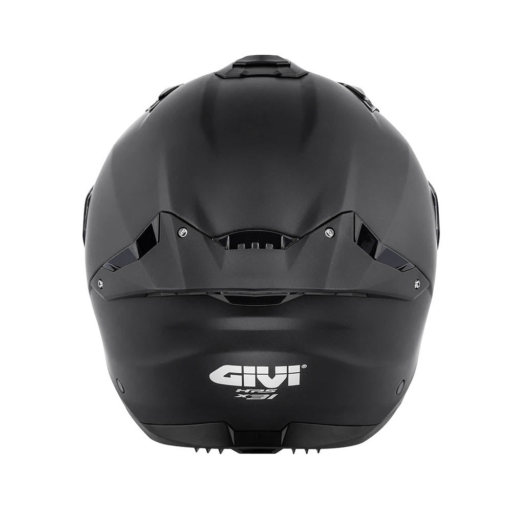 Givi X31 Solid Color HX31BN900 casco jet nero opaco – vista posteriore