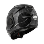 Givi X36 Carbon Solid Color HX36CCRSD casco modulare carbonio lucido – vista di tre quarti posteriore