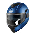 Givi X36 Fiber HX36SB509 casco modulare blu opaco metallizzato – vista di tre quarti anteriore