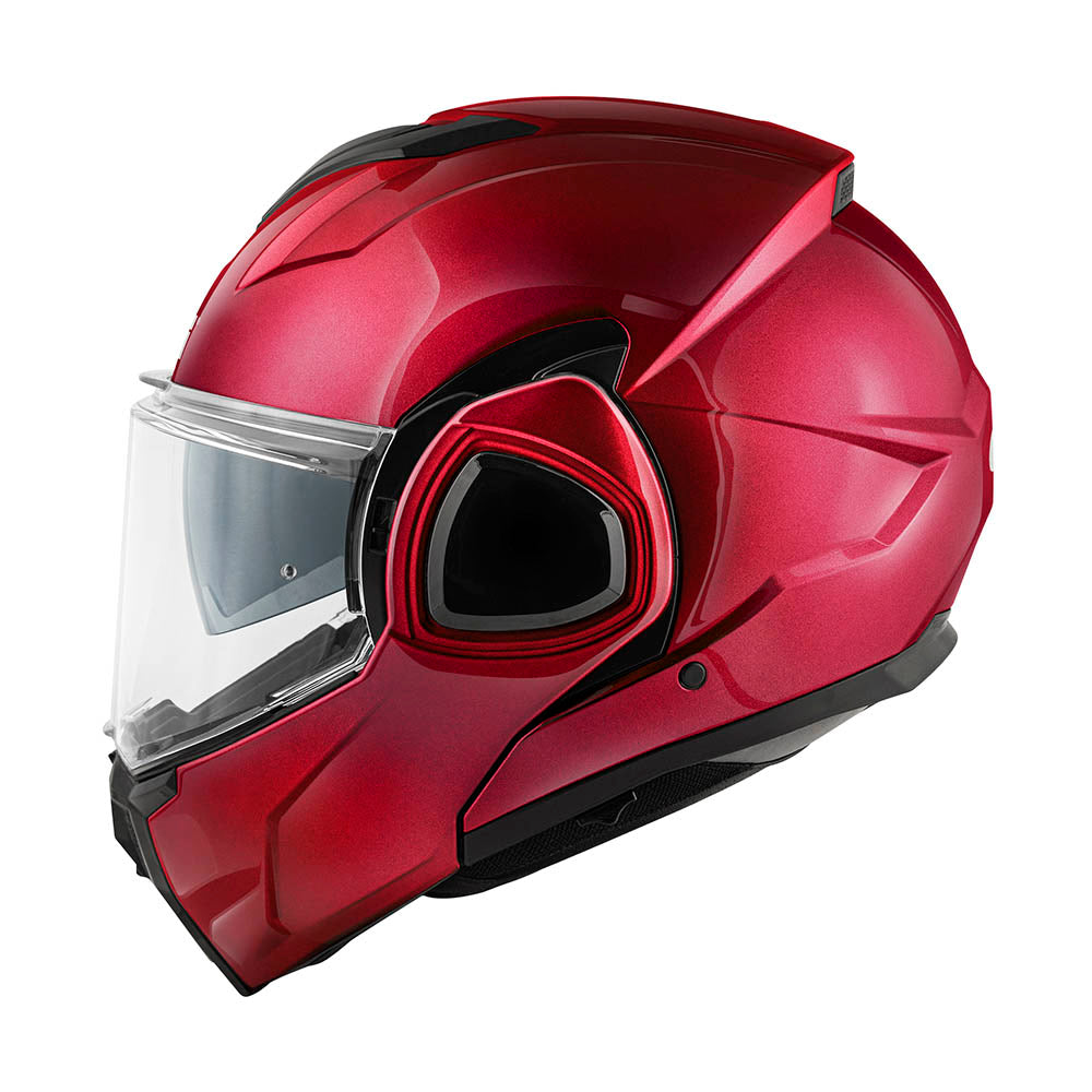 Givi X36 Fiber HX36SR366 casco modulare bordeaux metallizzato – vista laterale