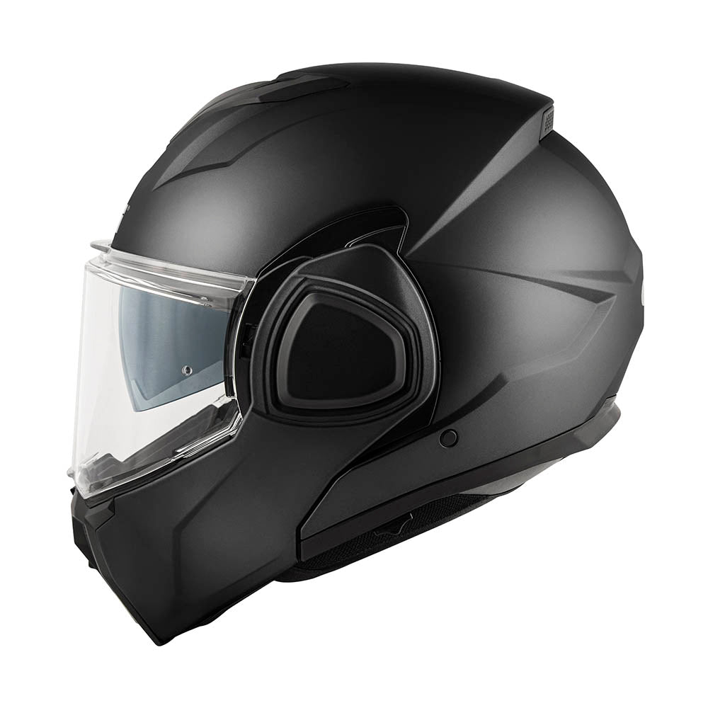 Givi X36 Fiber HX36SN900 casco modulare nero opaco – vista laterale