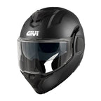 Givi X36 Fiber HX36SN900 casco modulare nero opaco – vista di tre quarti anteriore