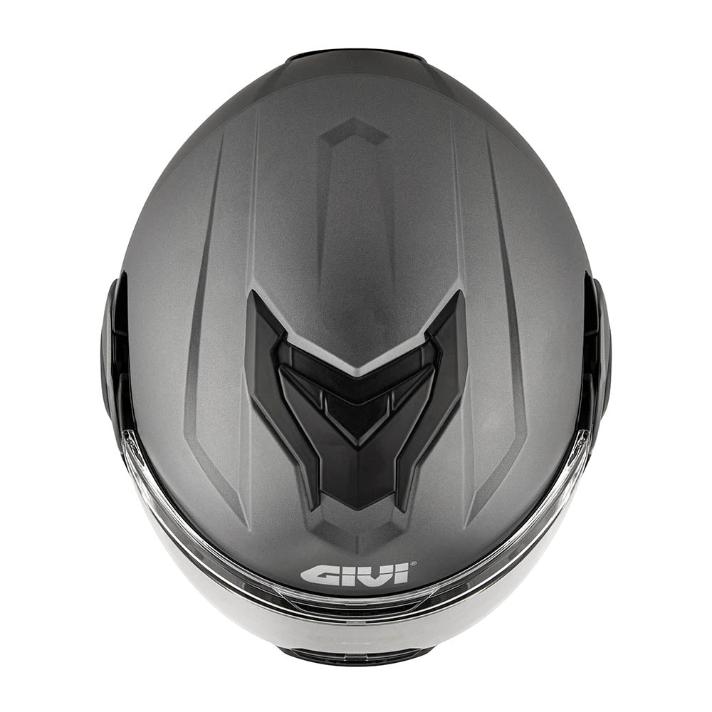Givi X36 Fiber HX36SG768 casco modulare titanio opaco – vista dall'alto