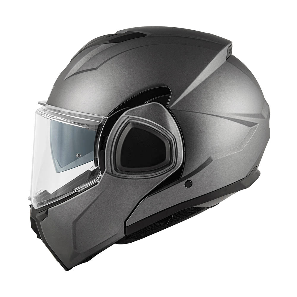 Givi X36 Fiber HX36SG768 casco modulare titanio opaco – vista laterale