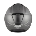 Givi X36 Fiber HX36SG768 casco modulare titanio opaco – vista posteriore