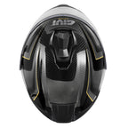 Givi X50 Carbon HX50DCRBN casco modulare carbonio nero/oro – vista dall'alto
