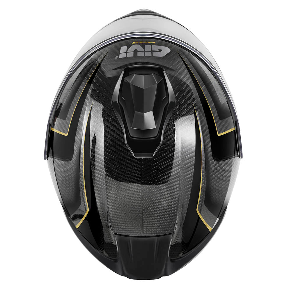 Givi X50 Carbon HX50DCRBN casco modulare carbonio nero/oro – vista dall'alto