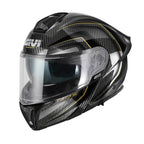 Givi X50 Carbon HX50DCRBN casco modulare carbonio nero/oro – vista di tre quarti anteriore