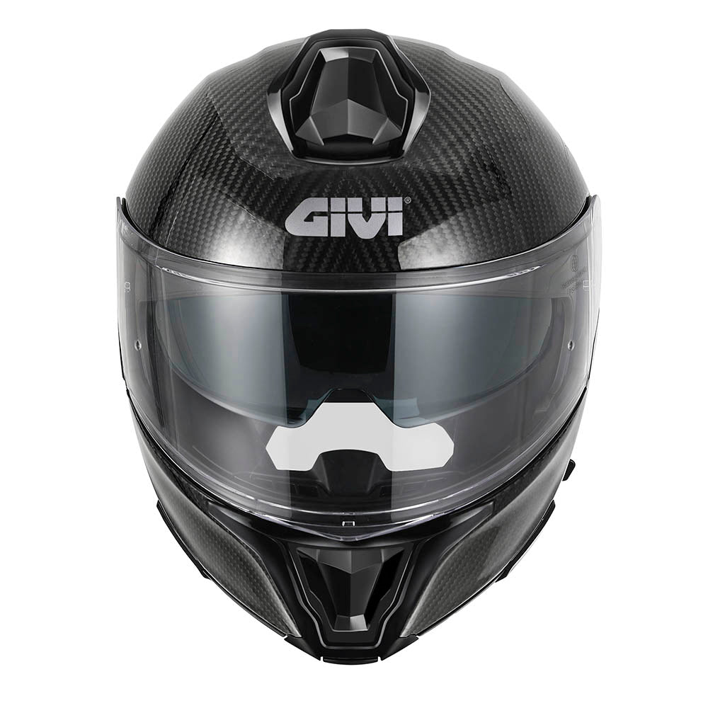 Givi X50 Carbon Solid Color HX50CCRSD casco modulare carbonio lucido – vista frontale
