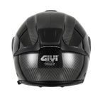 Givi X50 Carbon Solid Color HX50CCRSD casco modulare carbonio lucido – vista posteriore