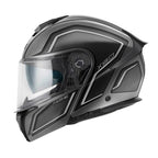 Givi X50 Fiber Hologram HX50FHGTB casco modulare titanio opaco/nero/grigio/argento – vista laterale