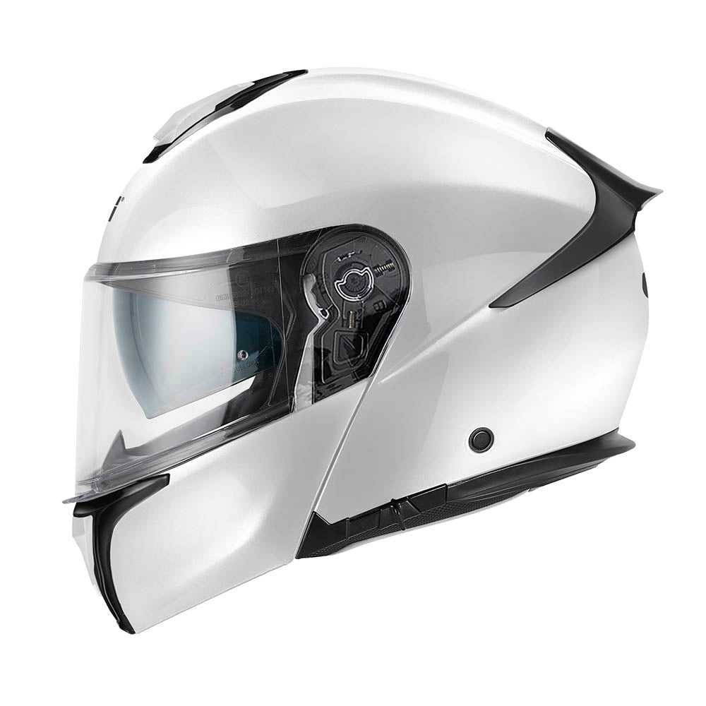 Givi X50 Fiber Solid Color HX50BB910 casco modulare bianco lucido – vista laterale