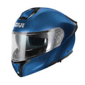 Givi X50 Fiber Solid Color HX50BB509 casco modulare blu opaco metallizzato – vista di tre quarti anteriore